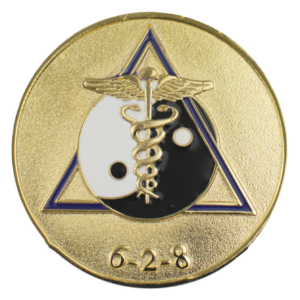Bronze Bio-Resonator Triangle Medallion